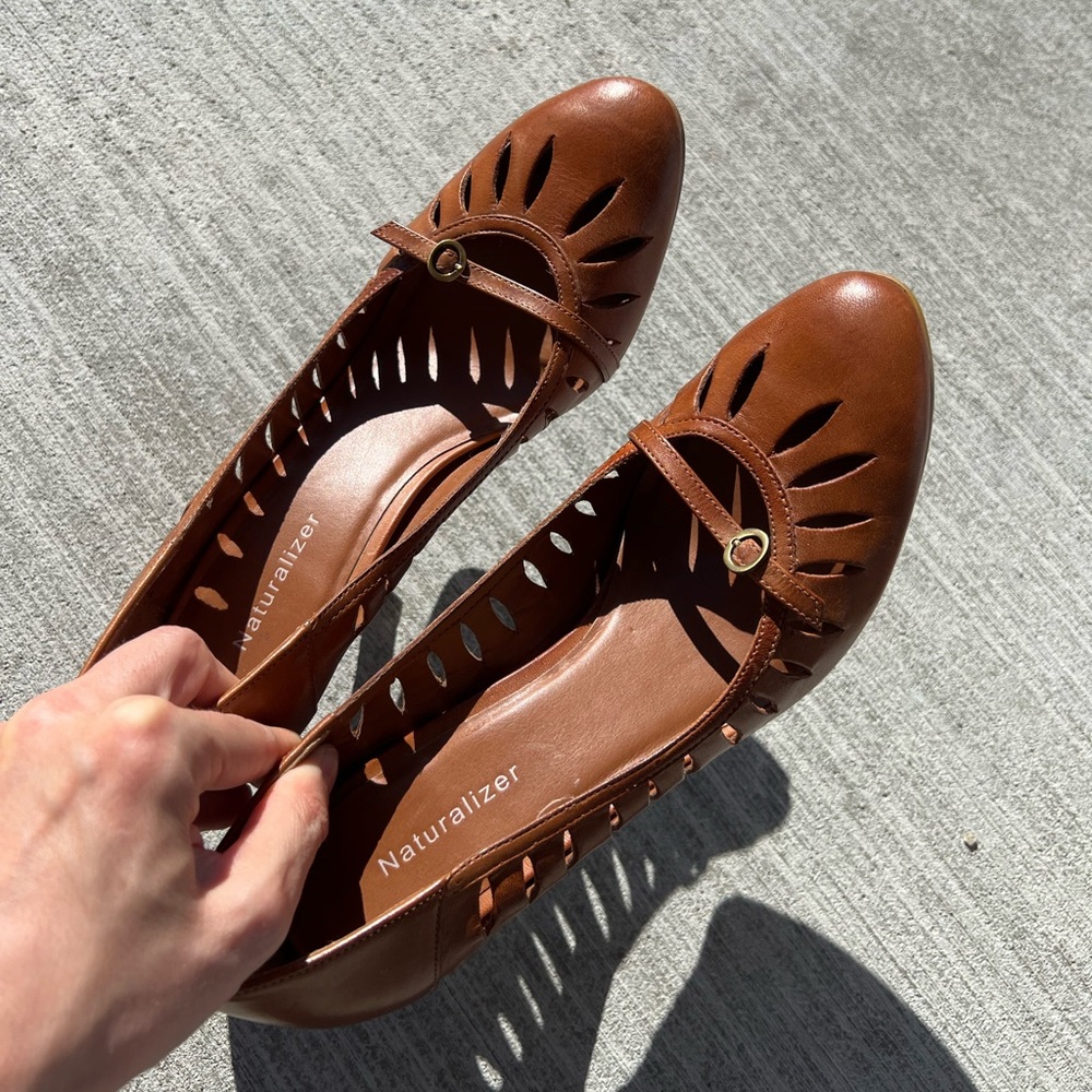 Naturalizer made in Brazil leather heels . Comfortable